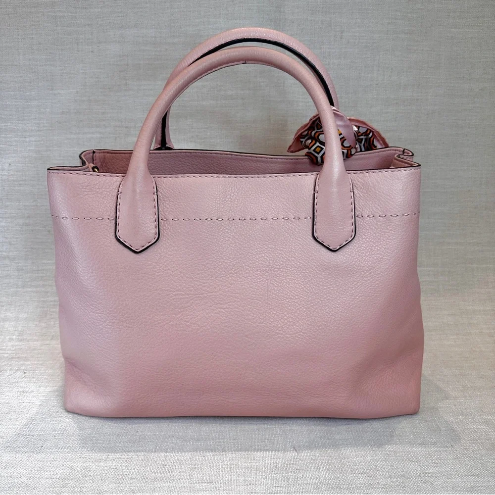 Tory Burch McGraw Triple-Compartment Satchel Bag in Pink Quartz- NEVER WORN